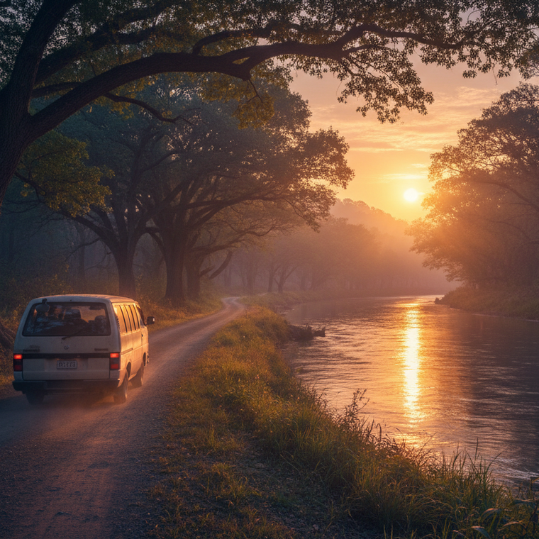 Toyota Hiace on Forest River Road